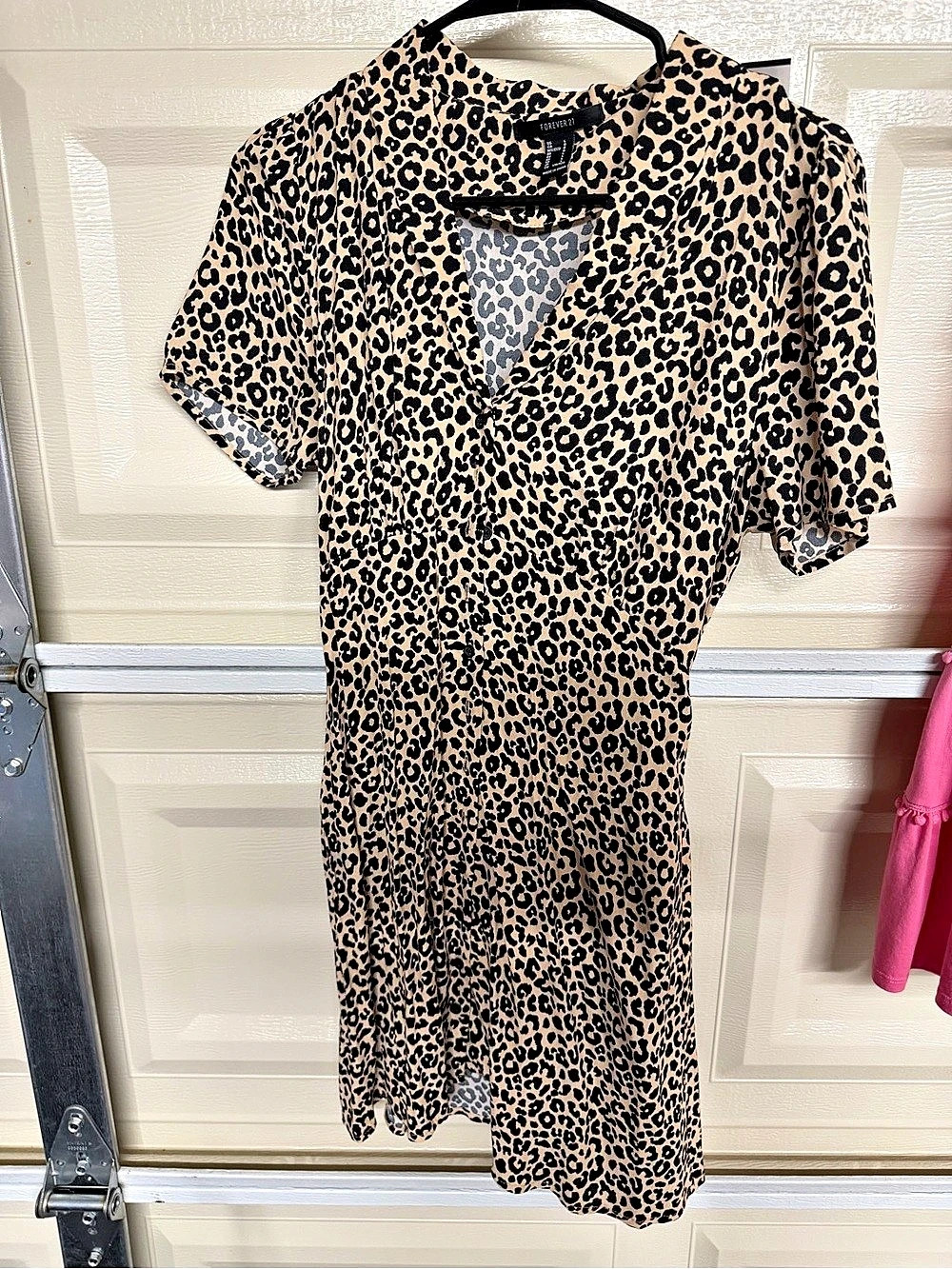 Forever 21 Leopard Print Midi Dress Size Large